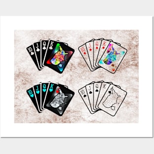 Playing Cards US Maps Posters and Art